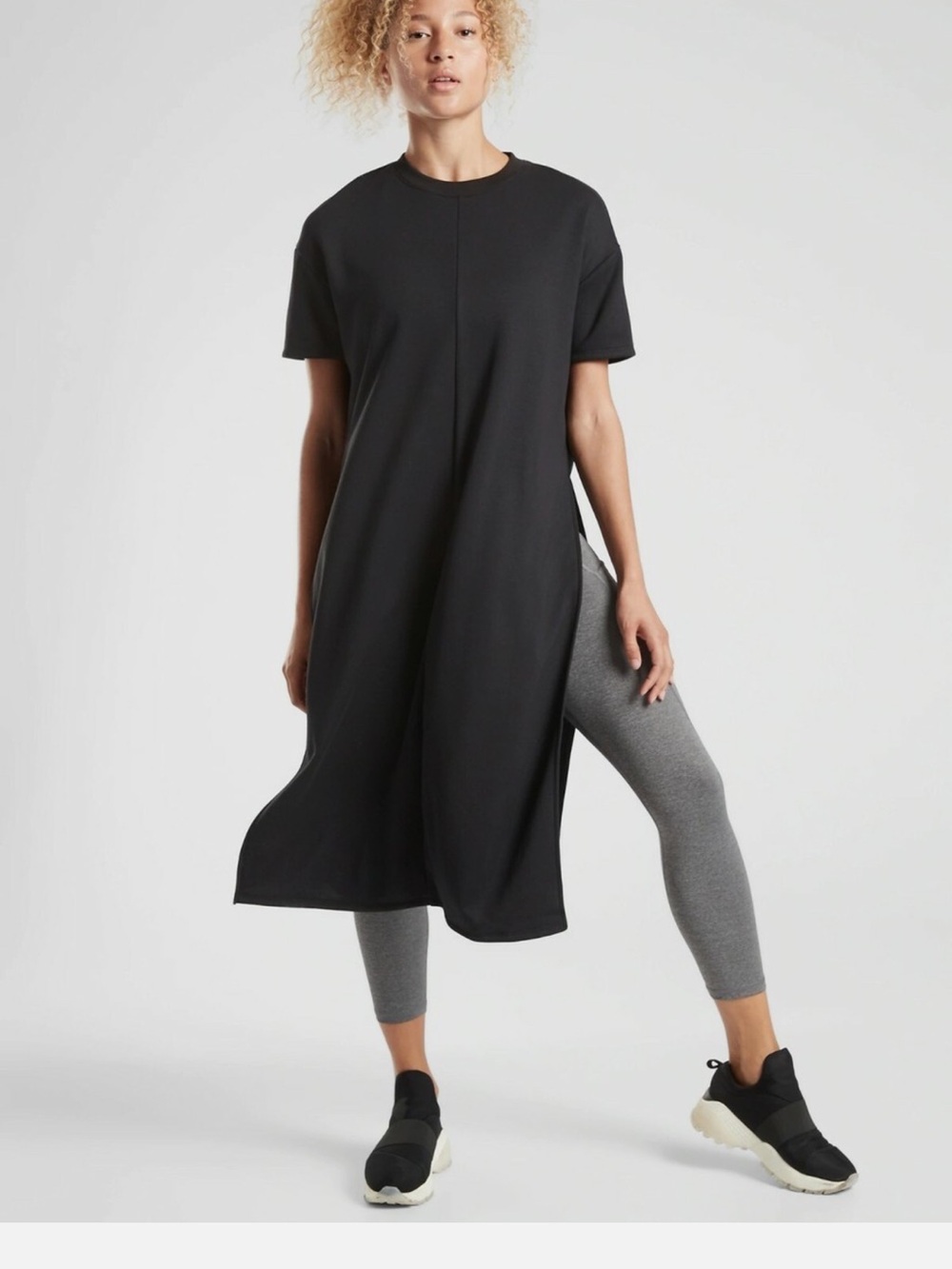 NWT Athleta Sedona Sweatshirt Dress Black Small 511517